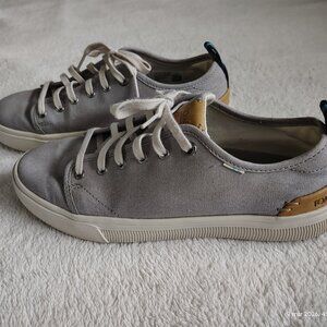 Toms TRVL Lite Grey low Canvas Shoes Womens Size  7.5